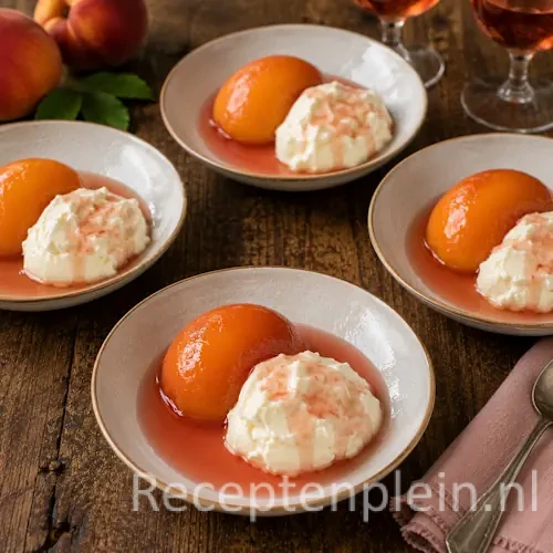 Rosé Perziken met Mascarpone